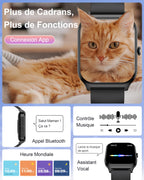 Montre connectée enfant — 100+ sports, suivi santé, sans appli (fille garçon)