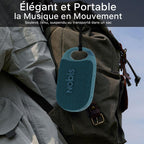 Mini enceinte Bluetooth à mousqueton — étanche IP68, mode rythmique, 24h, pilotable par appli