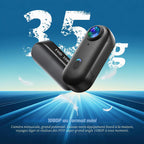Mini caméra action format pouce 1080P — WiFi, étui étanche 30 m, fixation aimantée, démarrage 1 clic