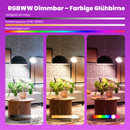 Ampoules LED connectées E27 (lot de 2) — WiFi + Bluetooth, 16 millions de couleurs, 850 lm, compatible Alexa & Google