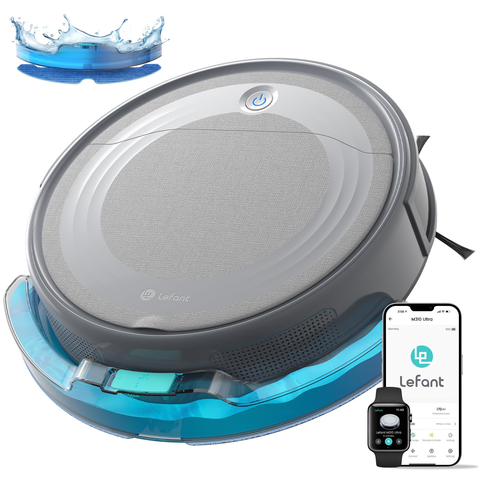 Robot aspirateur 6000Pa navigation laser ToF évitement précis obstacles