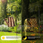 Guirlande solaire d'extérieur en cascade — étoile décorative, allumage automatique, IP65 résistant aux intempéries