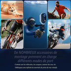 Mini caméra action format pouce 1080P — WiFi, étui étanche 30 m, fixation aimantée, démarrage 1 clic