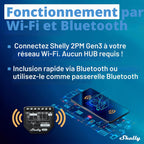 Interrupteur volet roulant connecté WiFi 2 canaux 16A mesure énergie