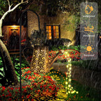 Guirlande solaire d'extérieur en cascade — étoile décorative, allumage automatique, IP65 résistant aux intempéries