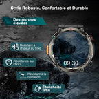 Montre connectée homme appel Bluetooth WhatsApp écran HD 1,45 pouces tactile
