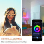 Ampoule LED connectée E27 — WiFi + Bluetooth, 1055 lm, 16 millions de couleurs + blanc réglable, compatible Alexa & Google