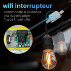 Interrupteur intelligent WiFi 16A télécommande vocale IP67 extérieur