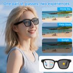 Lunettes connectées caméra 8MP 1200P IA USB-C, double micro enregistrement