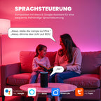 Ampoules LED connectées E27 (lot de 2) — WiFi + Bluetooth, 16 millions de couleurs, 850 lm, compatible Alexa & Google