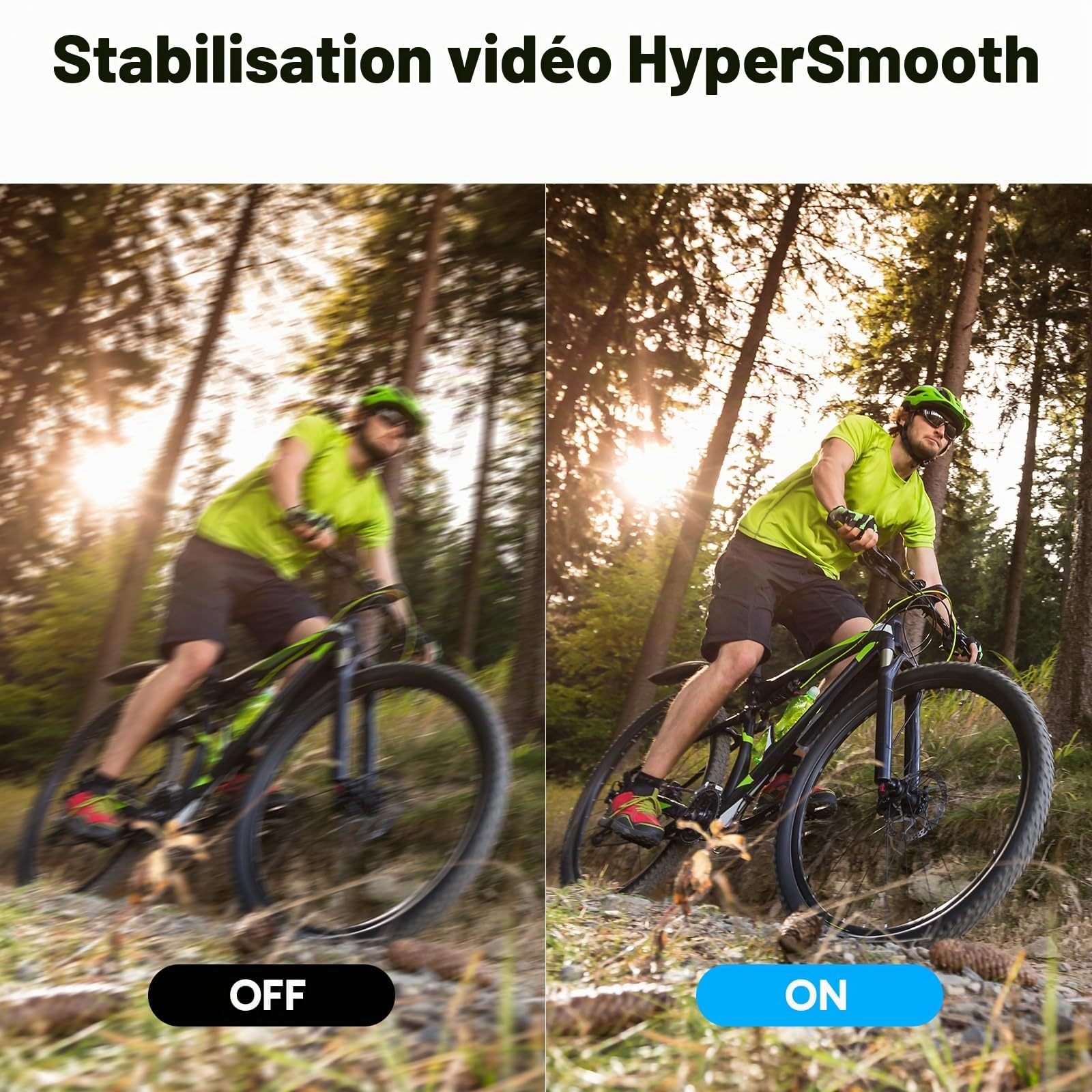 Caméra sport 4K 60fps 20MP action cam 64Go double écran V50 Elite