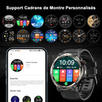 Montre connectée homme appel Bluetooth WhatsApp écran HD 1,45 pouces tactile