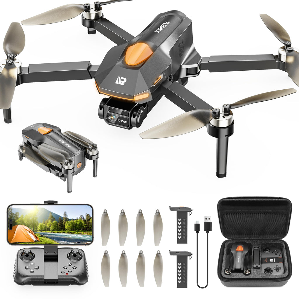 Drone caméra 1080P moteur sans balais — pliable, vol stable et silencieux