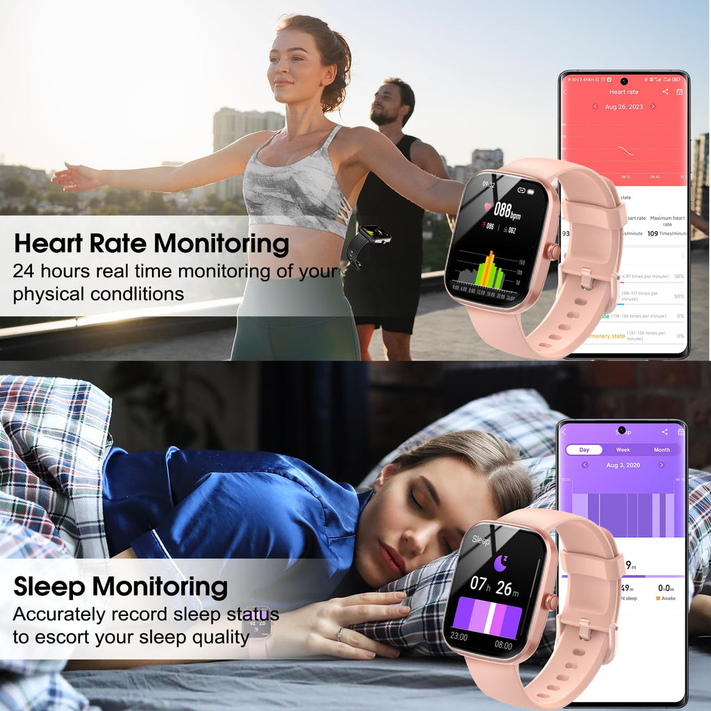 Montre connectée homme femme appel Bluetooth IP68 étanche sport