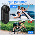 Mini caméra casque 1080P 27 g — écran HD, longue autonomie, kit de fixations universel