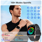Montre connectée femme appel Bluetooth compatible iPhone Android sport