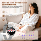 Montre connectée femme appel Bluetooth écran HD 1,26 pouces Bluetooth 5.4