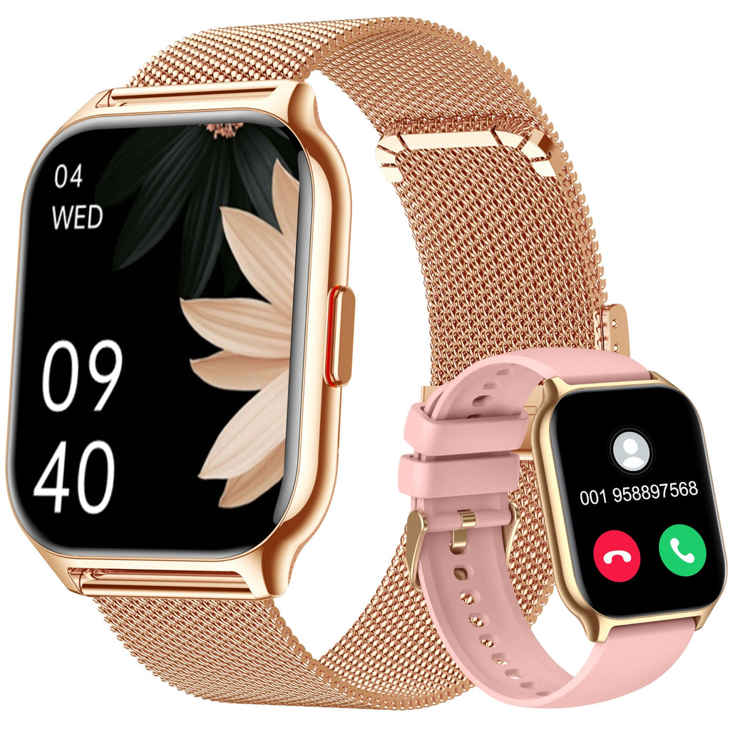Montre connectée femme homme HD 2,0" — appels Bluetooth, SpO2, 100+ modes sport