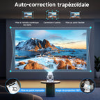 Vidéoprojecteur WiFi 6 & Bluetooth 5.4 — apps intégrées, image alignée automatiquement, installation rapide