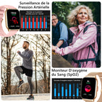 Montre connectée femme homme HD 2,0" — appels Bluetooth, SpO2, 100+ modes sport