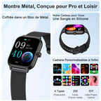 Montre connectée femme appel Bluetooth compatible iPhone Android sport